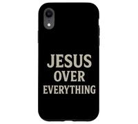 Jesus Over Everything Chrétien Inspiration Motivation Coque pour iPhone XR