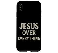 Jesus Over Everything Chrétien Inspiration Motivation Coque pour iPhone XS Max
