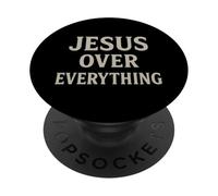 Jesus Over Everything Chrétien Inspiration Motivation PopSockets PopGrip Adhésif