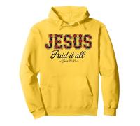 Jesus Paid It All Boho Floral Roses Verse de la Bible Chrétienne Sweat à Capuche