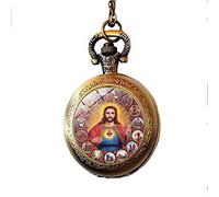 Jesus Paid It All Fashion Bible Verses Montre de poche Collier Cabochon en verre Cabochon Citation Bijoux Cadeaux de foi chrétienne