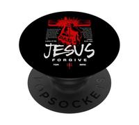 Jésus pardonne chrétien ressuscité Sauveur Foi Pâques PopSockets PopGrip Adhésif