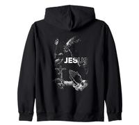 Jésus Passion avec Foi Croix chrétienne prière Sweat à Capuche