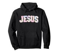 Jésus Patchwork Floral Chrétien Mignon Cottagecore Faith Sweat à Capuche