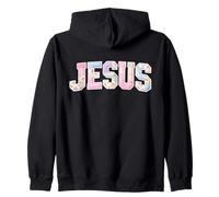 Jésus Patchwork Floral Chrétien Mignon Cottagecore Faith Sweat à Capuche