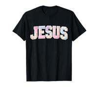 Jésus Patchwork Floral Chrétien Mignon Cottagecore Faith T-Shirt