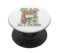 Jésus Pense Que Je suis Un délice Floral chrétien drôle PopSockets PopGrip Adhésif