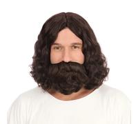 Jésus Perruque Et Barbe Religieux Figure Adultes Accessoire Déguisement Hommes