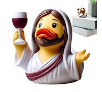 Jésus Praying Duck Figurine, Creative Maria Duck Figurine, 3d Jesus Duck Figurines Christian Duck Resin Ornements Christian Thème des ornements de canard en caoutchouc pour l'église pour la décoration