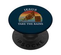 Jésus Prend Les rênes | Funny Barrel Racing PopSockets PopGrip Adhésif