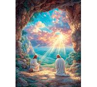 Jésus priant au Bord de la mer 300 Pieces Casse-tête pour Ado en Carton Épais Rigide Facile Débutant Jeu De Société Soirée Entre Amis Cadeau Anniversaire Premium 300 PCS