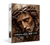 Jésus Puzzle de 1000 pièces pour adultes, Larkipuzz vintage art chrétien, casse-tête stimulant pour décoration religieuse de Pâques