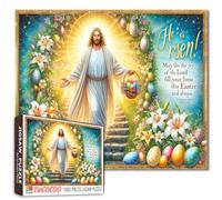 Jésus Puzzle de 1000 pièces pour adultes - Puzzle religieux - Dieu de Pâques - Cadeau pour les personnes âgées, la famille et les amis - 50 x 70 cm
