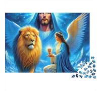 Jésus-Puzzle Religieux Majesté Divine 1000 pièces,Carton Lisse,encadrable,activité de Groupe pour Couples,Adultes et familles passionnés,70x50cm/1000 pièces