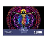 Jésus Puzzles 1000 Pièces pour Adultes Et Enfants Dieu Qualité Supérieure Défi Jouets Parfait Les Amateurs Coloured 70x50cm/1000pcs