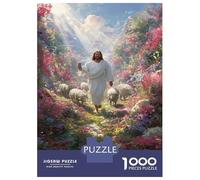 Jésus Puzzles Jeu De Puzzle Activités Familiales Stimulantes 1000 Pièces Dieux Casse-tête Qualité Premium pour Adultes Et Enfants 70x50cm/1000pcs