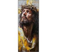 Jésus religieux Diamond Painting Adulte Grand Format 120X40cm, Peinture Diamant Adulte XXL, 5D Diamond-Painting DIY Broderie Diamant Kit Complet, Chambre Murale DéCoration De La Maison, Gifts-495BD
