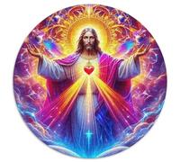 Jésus - Religion 1000 Pièce Jigsaw Puzzles Jeux ÉduChatifs Créatif Puzzles Ronds Jeu De Défi Unique pour Cadeaux De Voyage, Présent 1000pcs (67.5x67.5cm)
