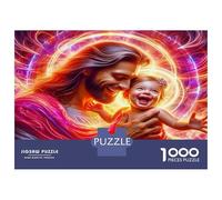 Jésus - Religion 1000 Pièces Coffret Puzzle Puzzle Carton Extra-épais - Anti-Stress Voyage, Noël Cadeau 12+, Entraînement Cérébral Sympa 52x38cm/1000pcs