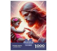 Jésus - Religion 1000 Pièces croyance Religieuse Puzzle Adulte Un Puzzle Difficile Jeu De Puzzle pour Toute La Famille Enfants Cadeaux pour Femmes Cadeaux pour Hommes 38x26cm/1000pcs