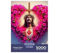 Jésus - Religion 1000 Pièces croyance Religieuse Puzzle Adulte Un Puzzle Difficile Jeu De Puzzle pour Toute La Famille Enfants Activité Familiale Parfaite Décoration De La Maison 38x26cm/1000pcs