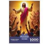 Jésus - Religion 1000 Pièces croyance Religieuse Puzzle Adulte Un Puzzle Difficile Jeu De Puzzle pour Toute La Famille Enfants Cadeaux pour Femmes Cadeaux pour Hommes 38x26cm/1000pcs