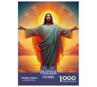 Jésus - Religion 1000 Pièces croyance Religieuse Puzzles pour Adultes Un Puzzle Difficile Jeu Éduchatif Défi Jouets Enfants Jeu De Puzzle pour Toute La Famille Décoration De La Maison 38x26cm/1000pcs