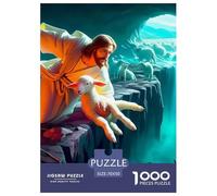 Jésus - Religion 1000 Pièces croyance Religieuse Puzzles pour Adultes Un Puzzle Difficile Jeu Éduchatif Défi Jouets Enfants Jeu De Puzzle pour Toute La Famille Décoration De La Maison 70x50cm/1000pcs