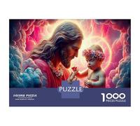 Jésus - Religion 1000 Pièces Jeu De Puzzle Premium pour Un Entraînement Cérébral Complet Jésus bénédiction Enfants idéal pour Les Périodes De Vacances Et comme Cadeau Mémorable 38x26cm/1000pcs