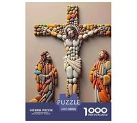 Jésus - Religion 1000 Pièces Le christianisme Puzzle pour Adultes Matériaux Recyclés Cadeau Unique Adultes Et Adolescents Dès 14 Ans 38x26cm/1000pcs