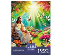 Jésus - Religion 1000 Pièces Le christianisme Puzzle pour Adultes Matériaux Recyclés Décoration Moderne Adultes Et Adolescents Dès 14 Ans 70x50cm/1000pcs