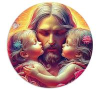Jésus - Religion 1000 Pièces Puzzle pour Adultes Et Enfan Puzzle Rond Décoration Moderne Jeu Cadeau Unique 1000pcs (67.5x67.5cm)