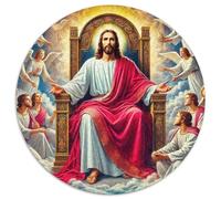 Jésus - Religion 1000 Pièces Puzzle Rond Dieu Adultes Et Enfants Unique Réduction du Stress Activité Familiale 1000pcs (67.5x67.5cm)