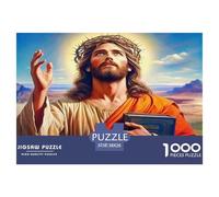 Jésus - Religion 1000 Pièces Puzzles pour Adultes Un Puzzle Difficile Jeu Éducatif Défi Jouets Enfants Jeu De Puzzle pour Toute La Famille Cadeaux pour Femmes Cadeaux pour Hommes 38x26cm/1000pcs