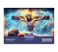 Jesus - Religion 1000 Stück Robuste Karton Jigsaw Puzzle Set Für Erwachsene Kinder 12+, Spirituelle Szene, Bildungsspiel Aktivität Schöne Dekoration 52x38cm/1000pcs