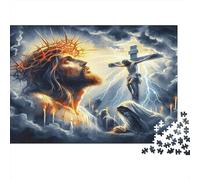 Jésus - Religion Puzzle 1000 Pièces Adulte en Carton Épais Et Robuste, Puzzle Brain Training Puzzle pour Une Activité Fuzzle Après L'école, Passion Nature Et Faune 38x26cm/1000pcs