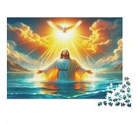 Jésus - Religion Puzzle 1000 Pièces Adulte en Carton Épais Et Robuste, Puzzle Brain Training Puzzle pour Une Activité Fuzzle Après L'école, Passion Nature Et Faune 52x38cm/1000pcs