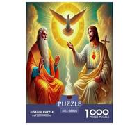 Jésus - Religion Puzzle 1000 Pièces Cadeau Unique Espoir et Amour Jeu Éducatif Défi Jouet À De Qualité Supérieure Peinture Art pour Adultes Et Enfants À Partir De 12 Ans 38x26cm/1000pcs