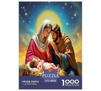 Jésus - Religion Puzzle 1000 Pieces Cadeau Unique Espoir et Amour Jeu Éducatif Défi Jouet À De Qualité Supérieure Peinture Art pour Adultes Enfants 38x26cm/1000pcs