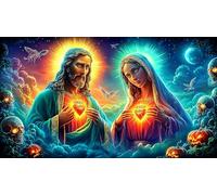 Jésus-Religion Puzzle 1000 Pieces Cadeau Unique Jeu éducatif défi Jouet de qualité supérieure Peinture Art pour Adultes et Enfants à partir de 12 Ans 75x50cm/1000pcs