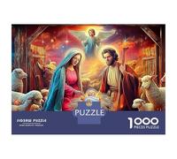Jésus - Religion Puzzle 1000 Pièces Carton Épais Art pour Adolescentsts 12-18, Puzzle De Logique, Loisir De Vacances, Cadeau D’Anniversaire Attentionné pour Jeunes s 52x38cm/1000pcs