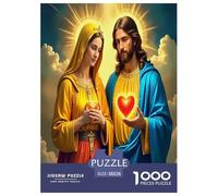 Jésus - Religion Puzzle 1000 Pièces Educa Jeu D'Intelligence Décoration Intérieure Espoir et Amour Jeu Éducatif Challenge Toy Adultes Et Enfants À Partir De 14 Ans 38x26cm/1000pcs