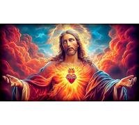 Jésus-Religion Puzzle 1000 pièces Educa Jeu D'Intelligence Décoration Intérieure Jeu éduchatif Challenge Toy pour Adultes et Enfants à partir de 14 Ans 38x52cm/1000pcs