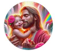 Jésus - Religion Puzzle 1000 Pièces Educa Jouet en Bois Cadeau Unique De l'art De La Décoration Jeu Éduchatif Challenge Toy pour Adultes Et Enfants À Partir De 12 Ans 1000pcs (67.5x67.5cm)