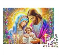 Jesus - Religion Puzzle 1000 Pièces Educa Jouet En Bois Jeu D'Intelligence Décoration Intérieure Holy Family with Flowers And Candles Jeu Éducatif Challenge Toy Adultes Et Enfants À Partir De 14 Ans 3