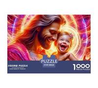 Jesus - Religion Puzzle 1000 Pièces Volumineuses Qualité Supérieure, Unicité, Jeu De Puzzle Difficile, Cadeau De Noël pour Filles/garçons, Adultes Et Personnes De Plus De 14 Ans 38x26cm/1000pcs