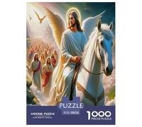 Jésus - Religion Puzzle Amusant Jeu De Société Adulte Pièces Parfaitement Assorties 1000 Pièces Dieu Casse-tête Qualité Premium pour Adultes 38x26cm/1000pcs