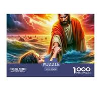 Jésus - Religion, Puzzle De 1000 Pièces, Cadeau Polyvalent Mêlant Amusement, Stimulation Intellectuelle Et Potentiel Décoratif, Option Parfaite pour Les Fêtes, Cadeaux De Noël Ou Occasions Spéciales,