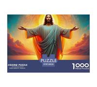Jesus - Religion Puzzle Jeux 1000 Pièces Volumineuses Qualité Supérieure, Unicité, Jeu De Puzzle Difficile, Adapté Aux Hommes/Femmes, Adultes Et Personnes De Plus De 14 Ans 38x26cm/1000pcs