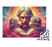 Jésus - Religion Puzzle pour Adolescents Et Plus - 500 Piece De Belles Images Art De Décoration Maison, Jeu Cérébral & Plaisir Mental Apaisant (500pcs (52x38cm))